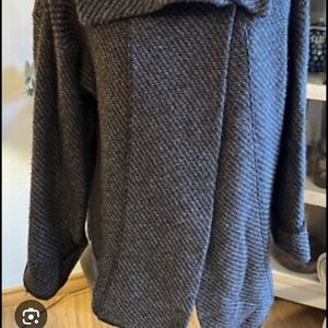 Elegant Charcoal Cowl Neck Sweater
